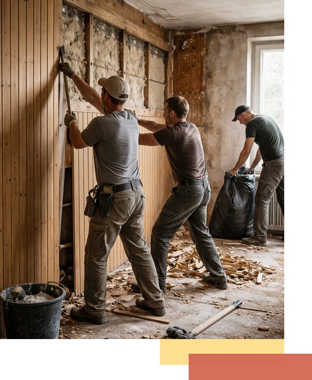 Демонтаж вагонки и вывоз материалов в Фрязино