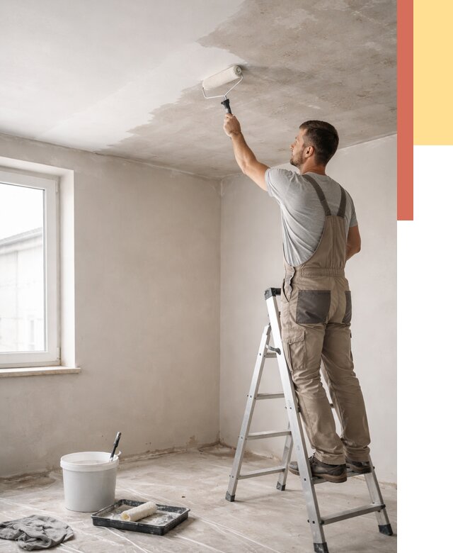 Грунтовка потолка в Фрязино от 2596 руб. — быстро и недорого | ОТДЕЛОЧНИК-Фрз