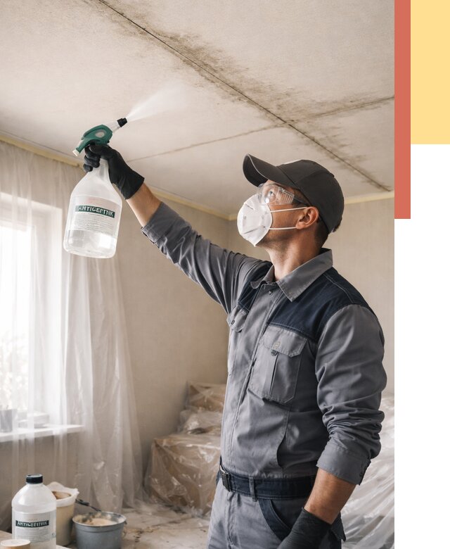 Антисептическая обработка потолка в Фрязино от 2596 руб. | ОТДЕЛОЧНИК-Фрз