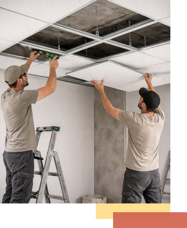 Монтаж потолка Армстронг под ключ в Фрязино