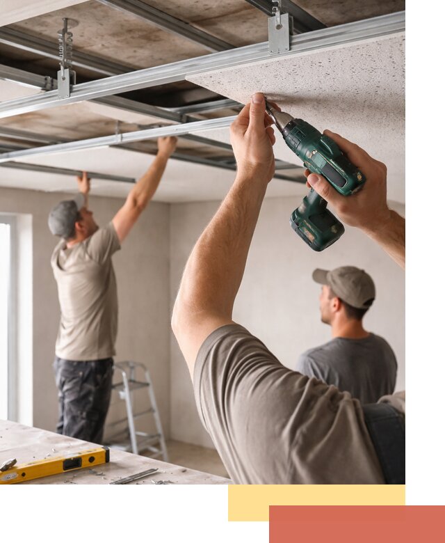 Монтаж акустического потолка в Фрязино под ключ