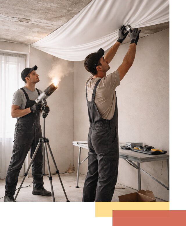 Установка натяжного потолка под ключ в Фрязино