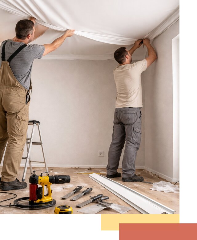 Монтаж ПВХ натяжного потолка в Фрязино качественно и быстро