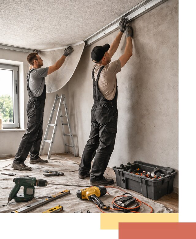 Монтаж фактурного натяжного потолка в Фрязино качественно и быстро