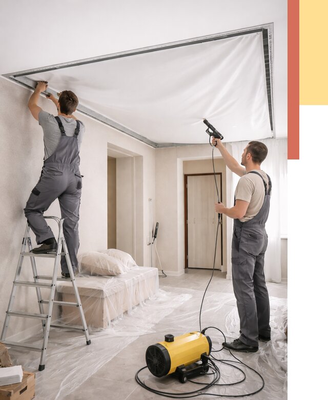 Монтаж натяжного потолка в прихожей в Фрязино от 2752 руб. под ключ | ОТДЕЛОЧНИК-Фрз