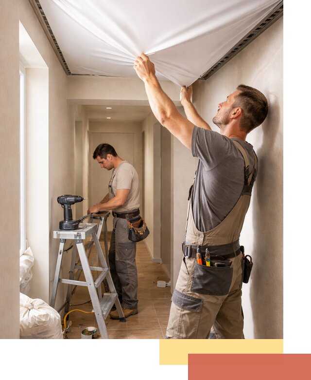 Монтаж натяжного потолка в прихожей в Фрязино