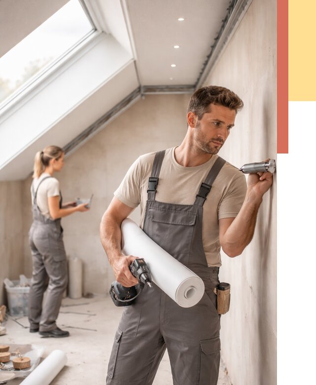 Монтаж натяжного потолка на мансарде в Фрязино от 3635 руб. | ОТДЕЛОЧНИК-Фрз