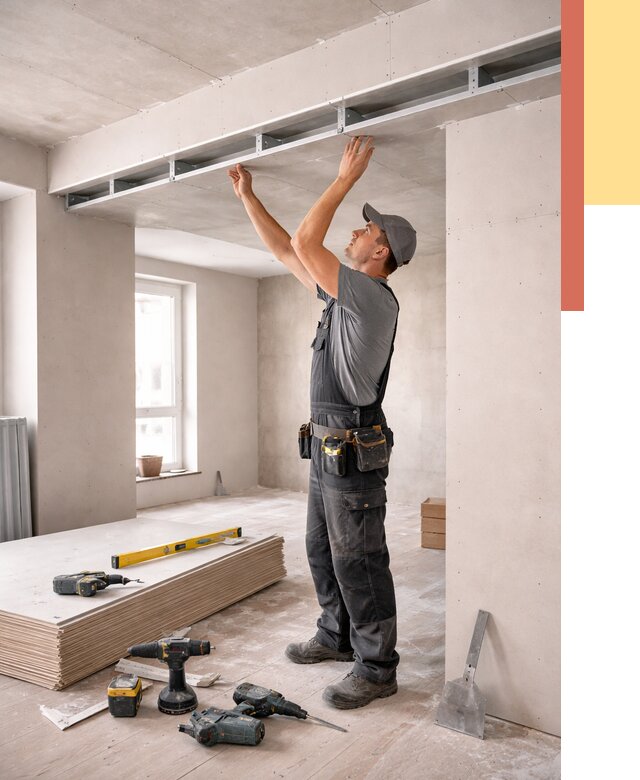 Потолок из гипсокартона с нишей в Фрязино от 1298 руб. под ключ | ОТДЕЛОЧНИК-Фрз