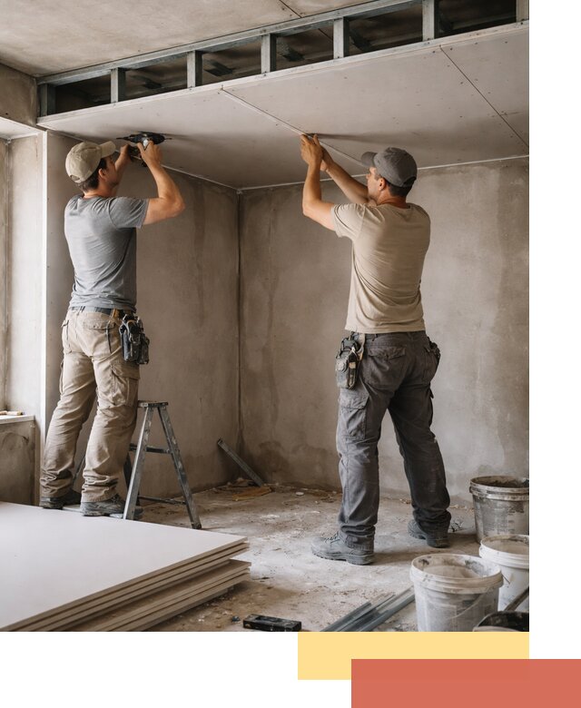 Короб из гипсокартона на потолке под ключ в Фрязино