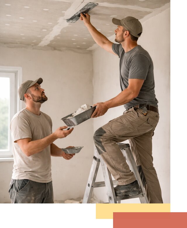 Шпаклевка потолка из гипсокартона в Фрязино качественно и быстро