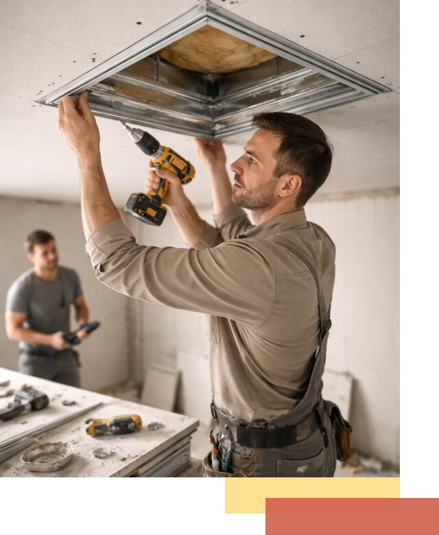 Монтаж люка в потолок из ГКЛ в Фрязино