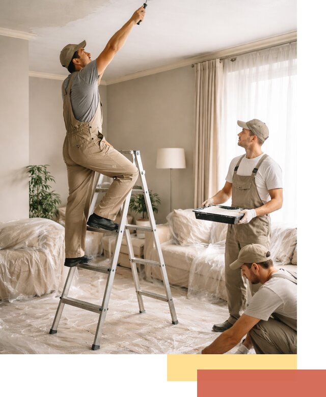 Покраска потолков акриловой краской в Фрязино качественно и быстро