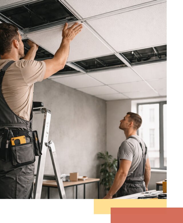 Монтаж потолочной плитки в Фрязино качественно и в срок