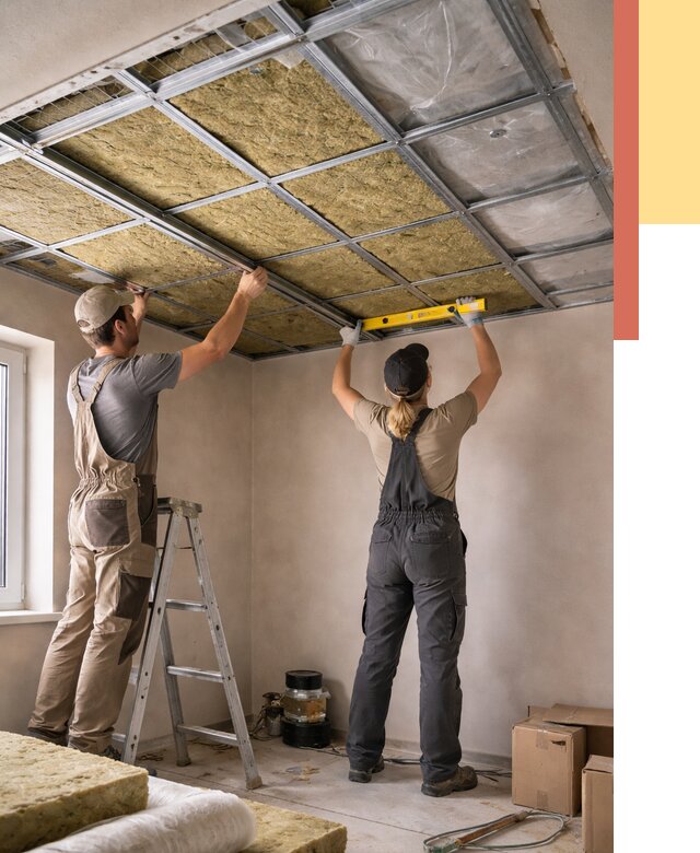 Шумоизоляция потолка в Фрязино от 1298 руб. под ключ — услуги ОТДЕЛОЧНИК-Фрз